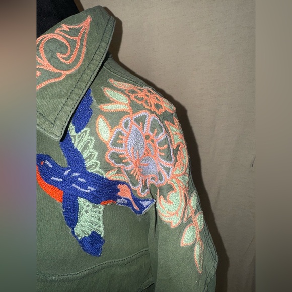 We The Free Green Embroidered Button Down Shirt - Picture 5 of 11